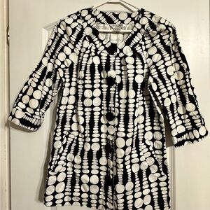 Allison Taylor Black and White Patterned Jacket